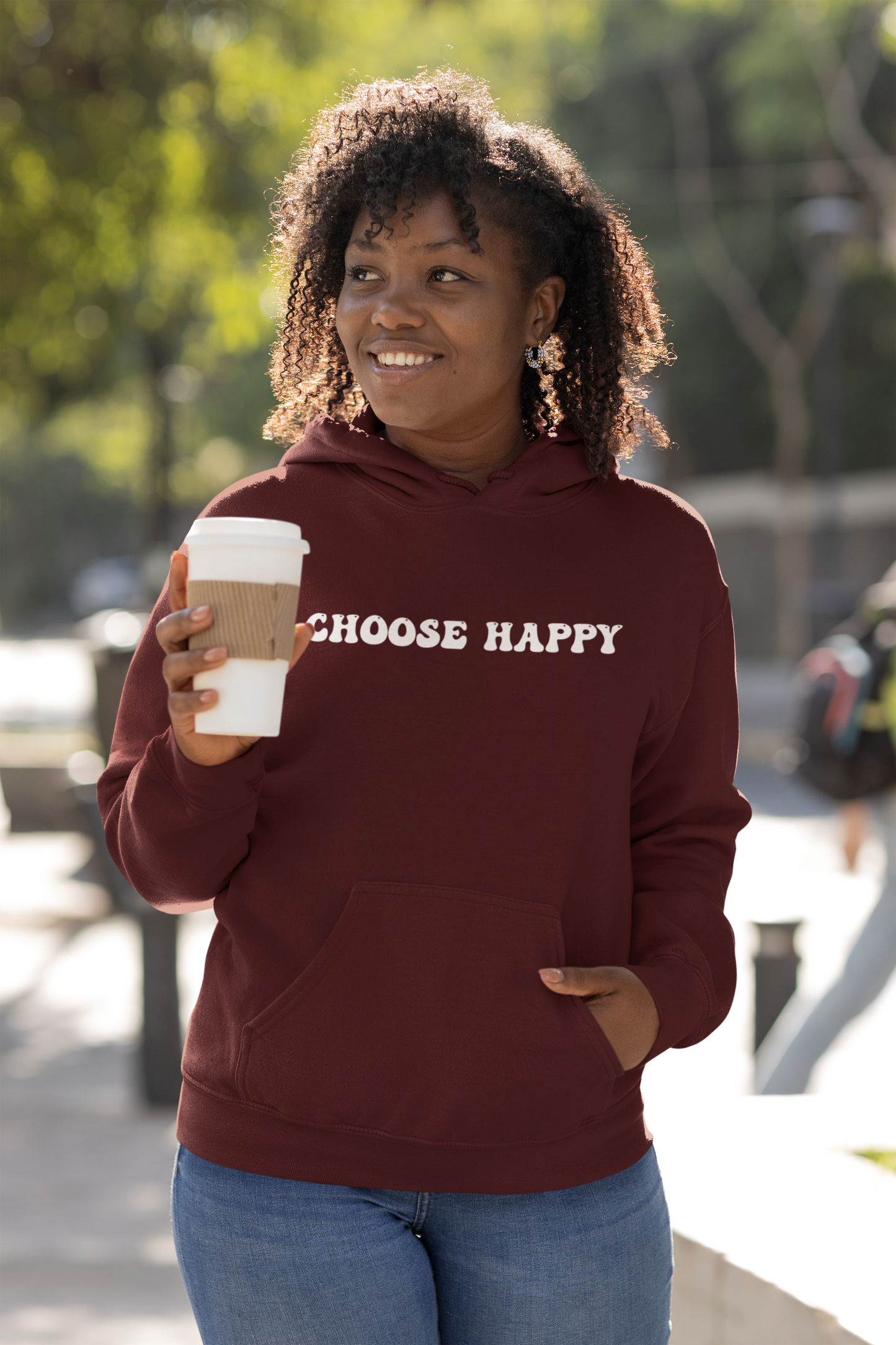 Choose Happy, Hoodie Sweatshirt